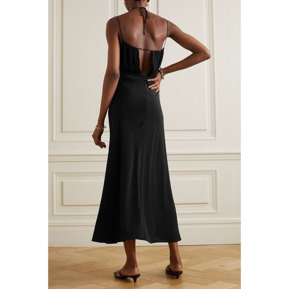 NWT TOTEME Gathered Halterneck Maxi Dress Size 36(U4) $900 - Picture 2 of 11